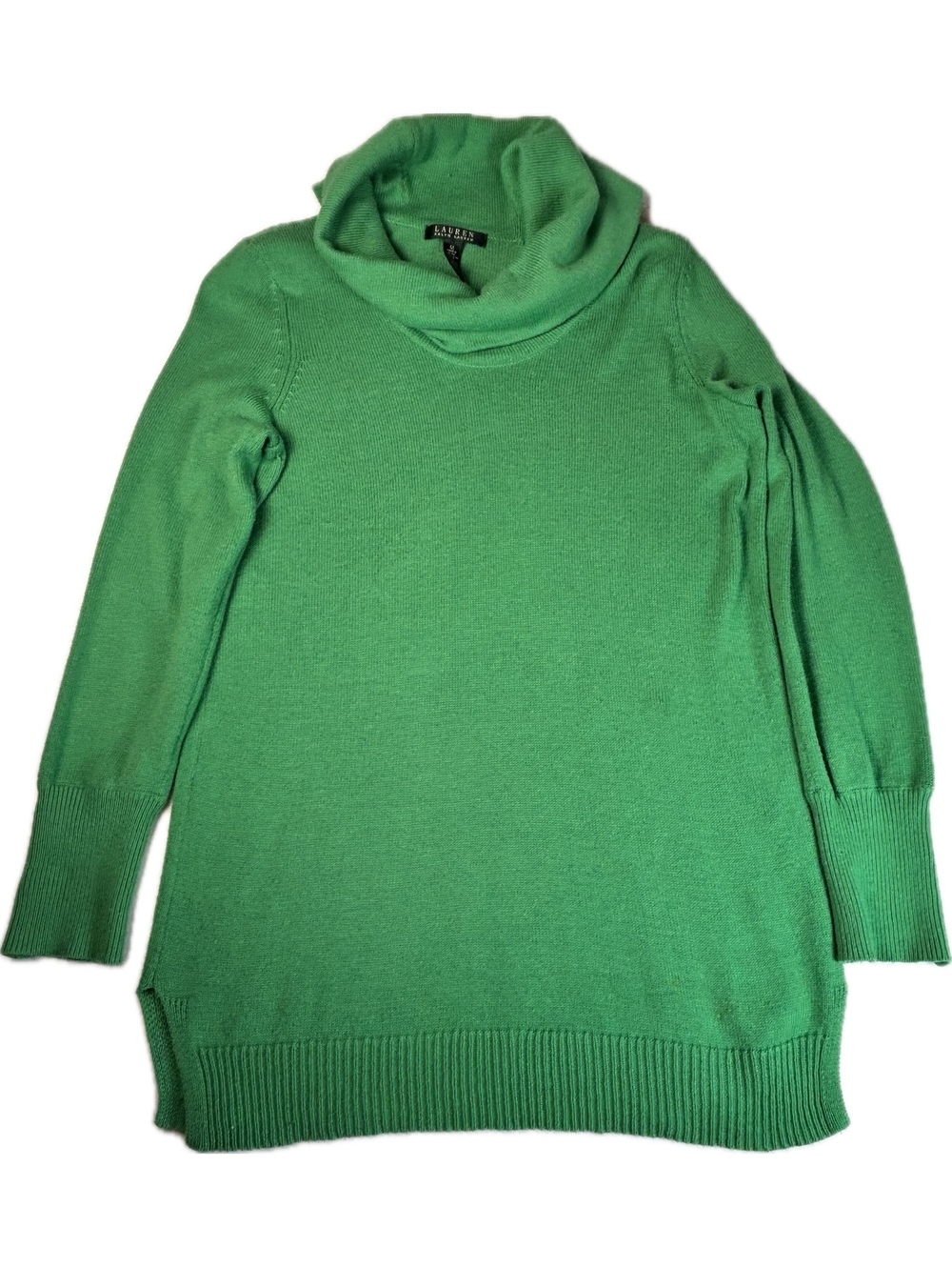Lauren Ralph Lauren Green Cowl Neck Sweater Size M